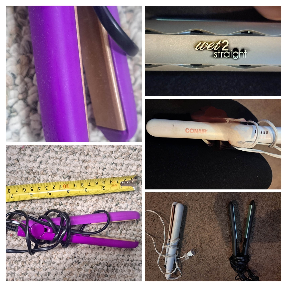 Purple and White Hair Straighteners